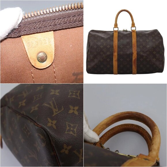 LOUIS VUITTON Monogram Keepall 45 Boston Bag M41428 LV Auth MX259 - Picture 14 of 14